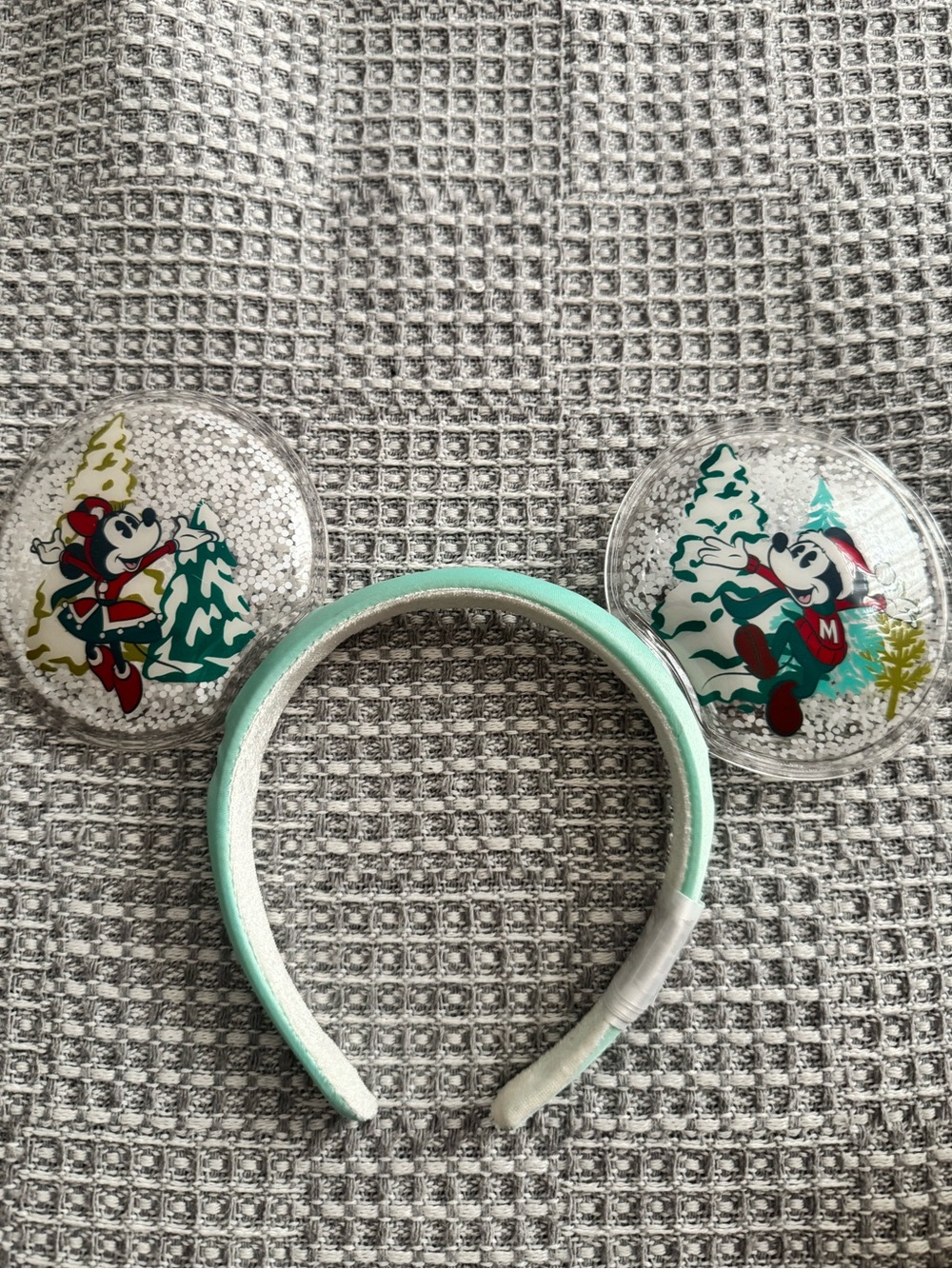 Mickey Christmas Headband with Character Snow Globe Ears